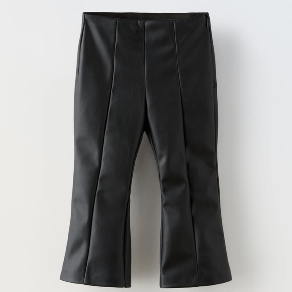 NWOT Zara Kids faux leather flare
